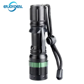 

Flashlight 3000 Lumen 7W Adjustable 3 Modes Zoomable Q5 LED Flashlight Torch Zoom Lamp Light LED Flashlight Black Aluminum