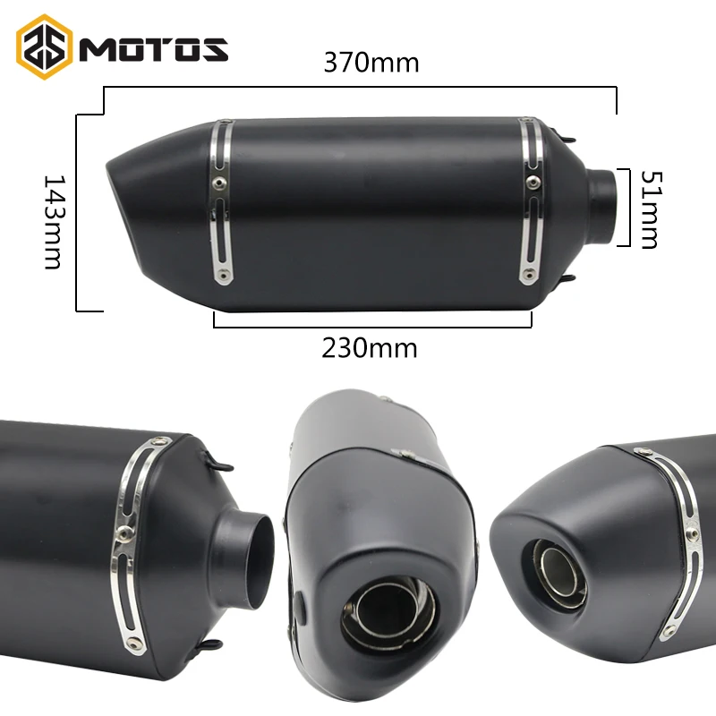 ZS заездов Универсальный 51 мм Мотоцикл Скутер выхлопная труба ...