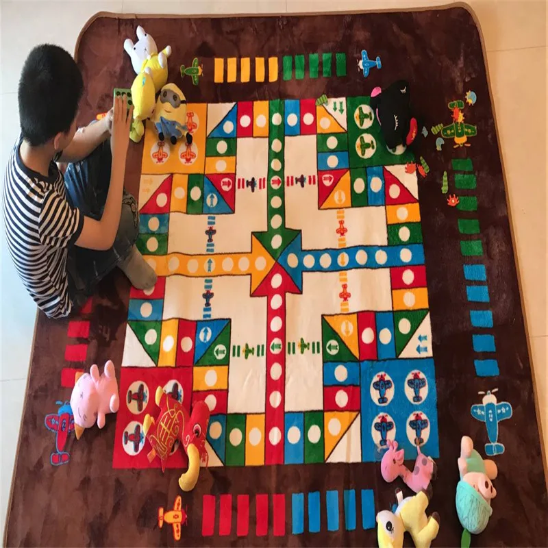 Manufacturers Direct Selling Children Game Crawling Blanket Aeroplane Chess Rug Parent And Child Rug Living Room Mat Anti-slip O