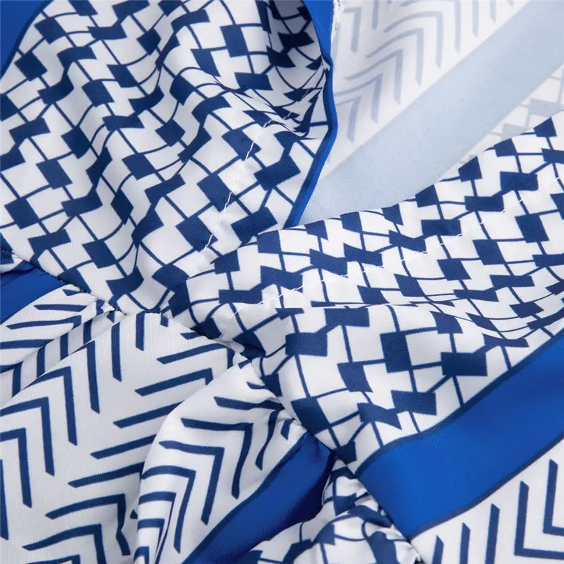 New Fashion Women Casual Autumn Dress 2019 Patchwork Three Quarter Sleeve Ruffles Party Mini Dress платье vestidos 3Y30 (14)