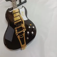2021 fábrica personalizado de alta qualidade 6 cordas dupla cabeça guitarra elétrica blacker sg guitarra. grande ouro joystick100 % original imagens