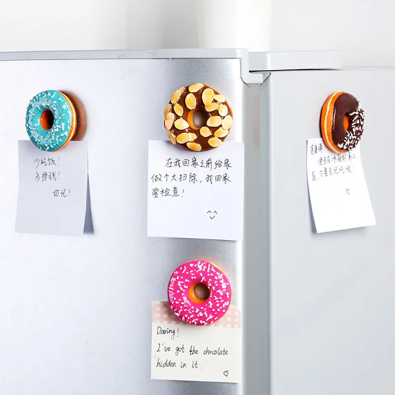 2 шт./лот! Милый сладкий Пончик Холодильник Сообщение сувенирные магниты имитация