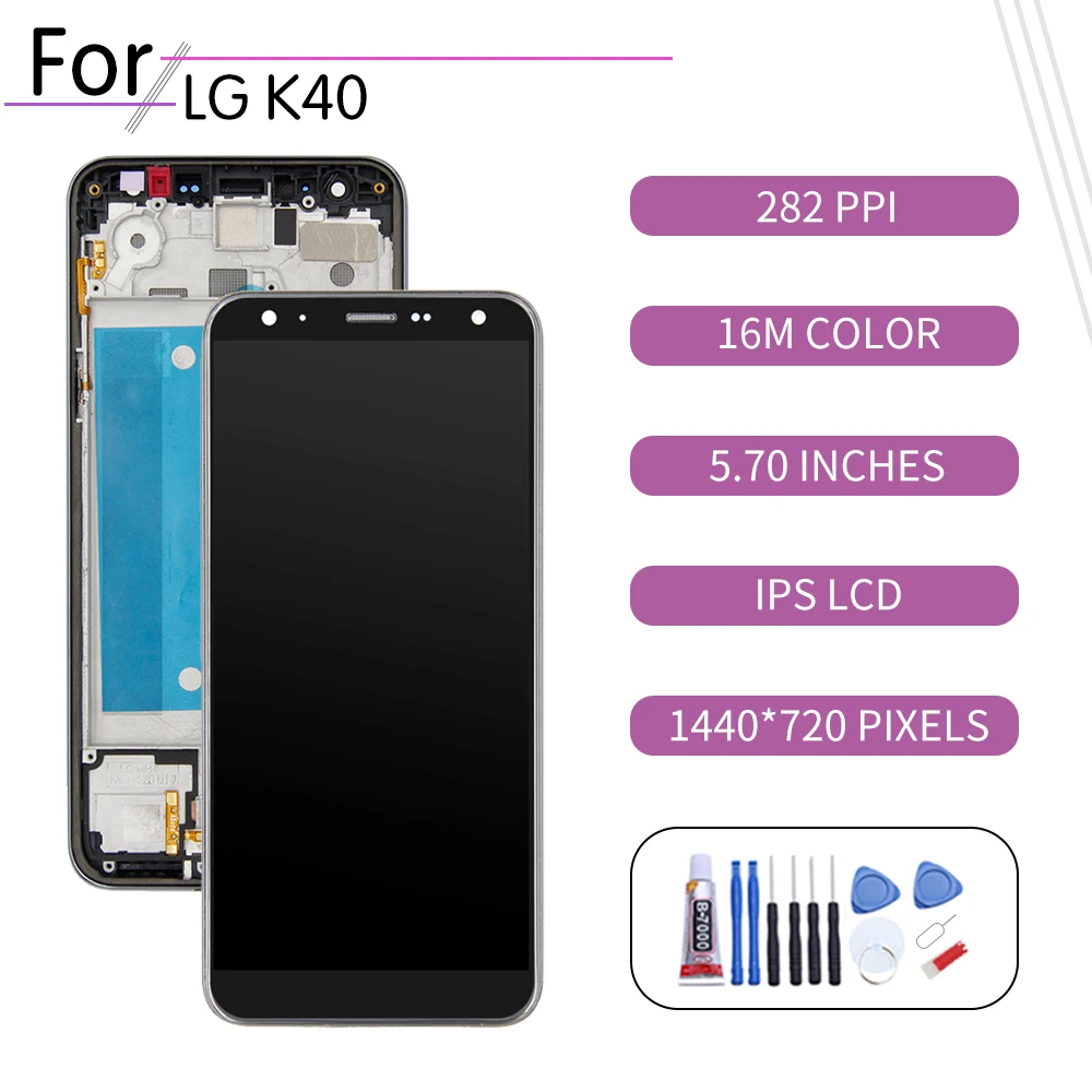 5 7 &quotоригинальный для LG K40 ЖК дисплей кодирующий преобразователь сенсорного