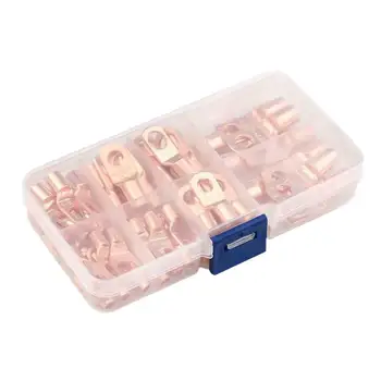 

New 60PCS SC Tinned Copper Lug Ring Wire Connectors Bare Cable Terminal Set