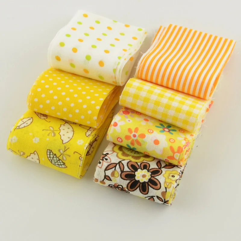 Jelly Roll 100 Cotton Fabric Material Strips Gold Yellow Theme