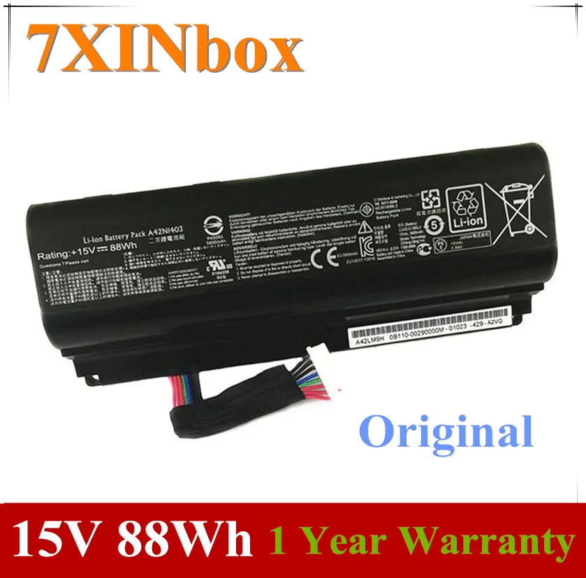 7XINbox 15V 88Wh A42N1403 Аккумулятор для ноутбука ASUS ROG G751JY G751JM G751JT GFX71JY GFX71JT Тетрадь A42LM93 4ICR19/66-2