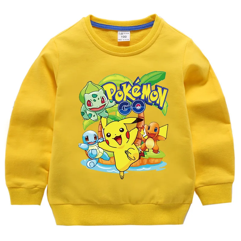 Футболка Takara Tomy с покемоном Пикачу детская хлопковая толстовка длинными