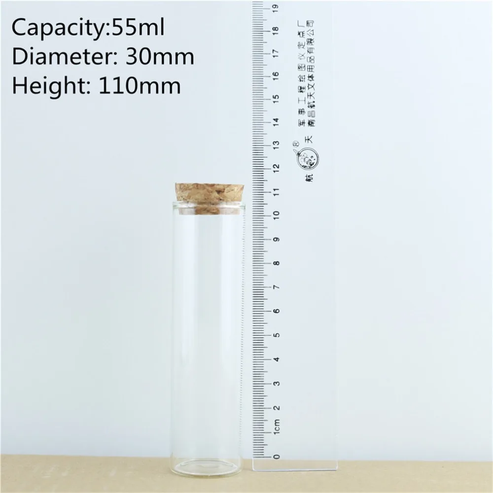 24pcsLot Tiny Cork In Vitro Thick Glass Bottles Wishing Bottle Glass Cork Stopper Jars Storage Souvenir Container (28)
