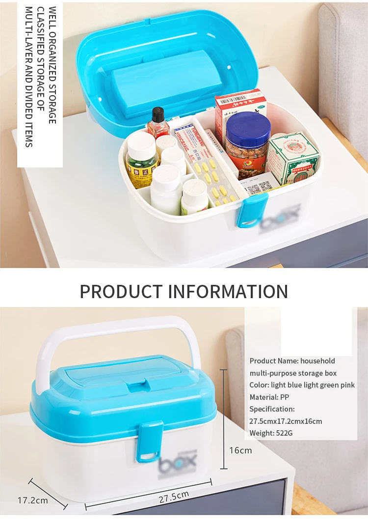 Домашний многослойный большой медицинский шкаф для рук, пластиковая коробка для хранения лекарств, Домашний детский маленький медицинский набор, аптечка первой помощи