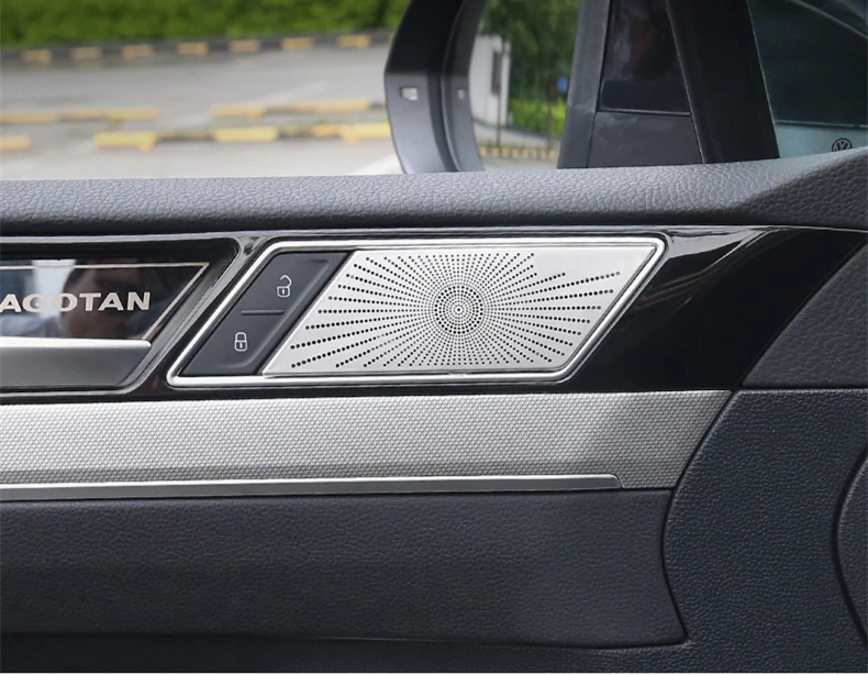 Для VW Passat B8 аксессуары для интерьера динамик Рог отделка стикер металлический хромированный литье автомобиля Стайлинг