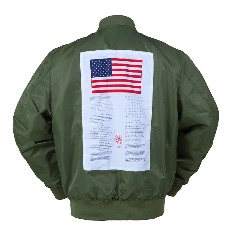 

Autumn Men Bomber Jacket Blood Chit Brand Jackets Male Coat Casual Air Force MA-1 Streetwear Plus Eur Size XXS-2XL;YA076