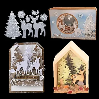 

2020 NEW Christmas Dies Deer Tree Metal Cutting Dies Scrapbooking Embossing Folder Stencil Template Card Making Album Decor DIY