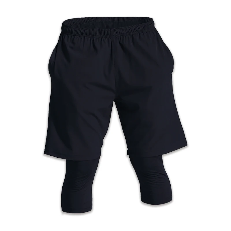 2 in 1 Compression Pants Mens basketball shorts Leggings sport Running Shorts High Elastic Dry Fit Training Tights Jogging Pants 2