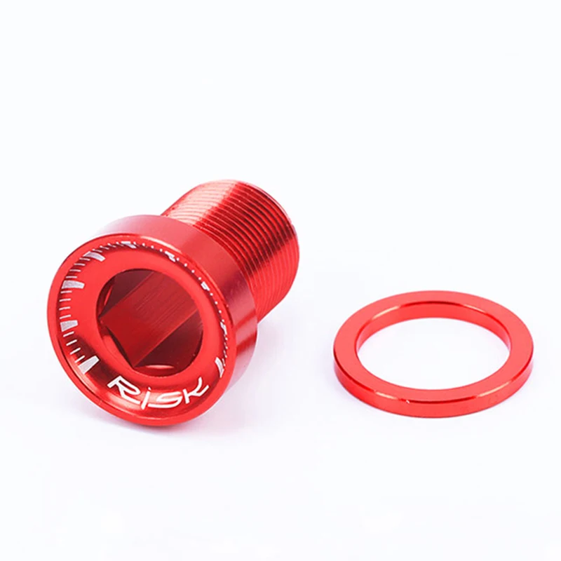 RISK 2PCS/Lot M15x19mm MTB Mountain Bike Bolts Aluminum CNC Bottom Bracket Waterproof Bicycle Crank Screws With Washer red | Спорт и