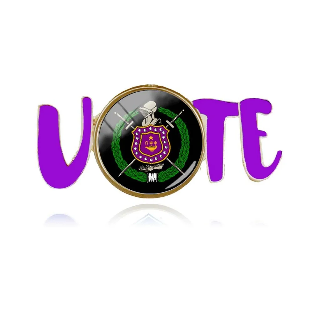 Topvesko греческая брошь Omegaa Psi Phi braternity OMG VOTE Мужская булавка брошь бижутерия