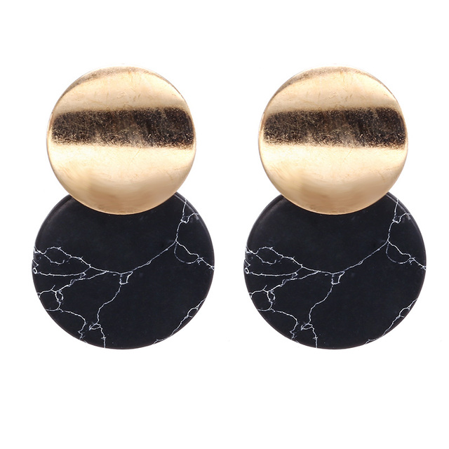 Vintage Drop Earrings For Women Gold/Silver Color Big Geometric Statement Earring 2019 Fashion Earring India Jewelry
