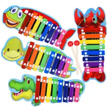 Деревянные рамки ксилофон Дети Детские развивающие игрушки подарки с молотками