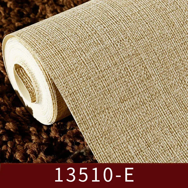 Modern brief Waterproof PVC Embossed Linen Texture Wallpaper Plain Solid Living Room Bedroom Cloth Shop Home Decor Wall Paper - Цвет: 13510-E