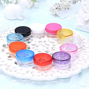 

Clear Plastic Jar Hot Sales 10 Pcs Plastic Storage Box Nail Art Cosmetic Bead Gems Case Bottle Pot Makeup Box Travel Bottle