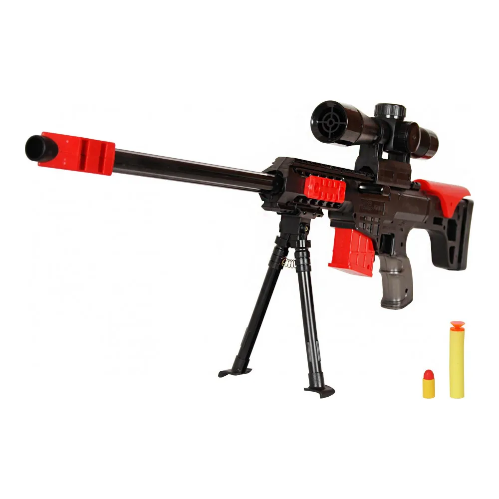 Винтовка Zhorya Barret M89 механическая 2в1 резиновые и мягкие пули - ZYB-B2081 | Игрушки хобби