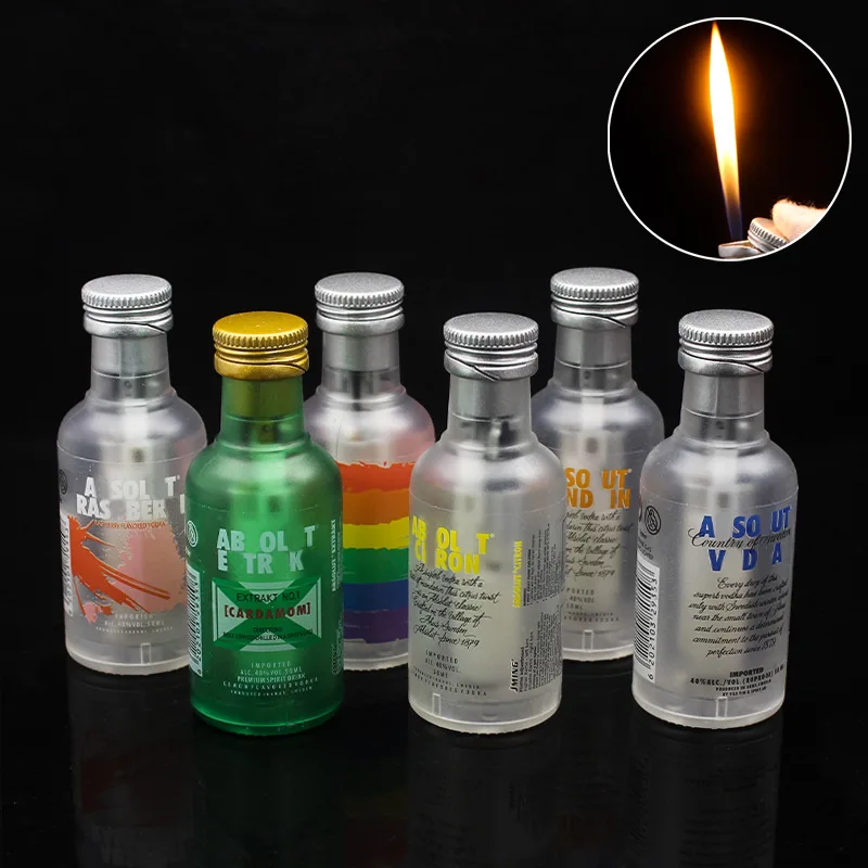 Creative Wine Bottle Model Inflatable Lighter Table Small Decorations