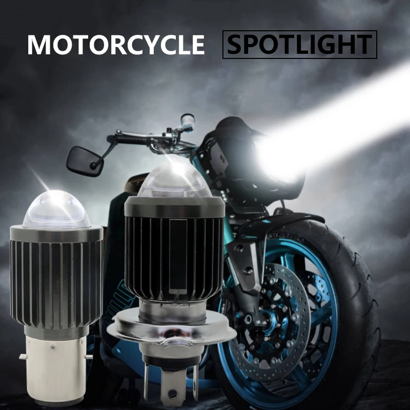 H4 Led белый желтый мотоцикл фара светодиодная BA20D Светодиодная лампа для мотоцикла