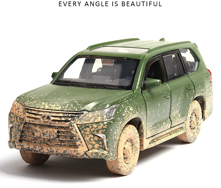 Горячая 1:32 масштабные колеса литой автомобиль toyota LEXUS suv lx570 металлическая модель с светильник и звуком вытяните назад игрушки коллекция для подарков