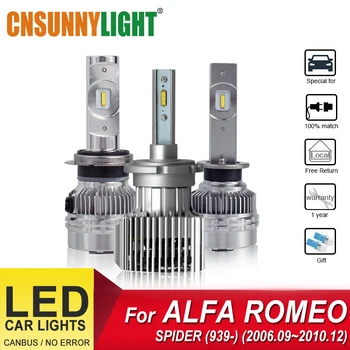 

CNSUNNYLIGHT Car Headlamp LED Bulbs For ALFA ROMEO SPIDER (939_)(2006.09~2010.12) Lamp Canbus Foglamp Headlight Auto Accessories