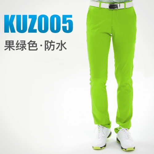 PGM штаны для гольфа, Мужская одежда, Тонкие штаны, длинные тонкие брюки, прямые свободные брюки, для бега, для тенниса, Повседневная версия одежды - Цвет: Waterproof Green