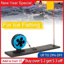 Portable Mini Fishing Rod Orange Flag Tip-Up Marker Winter Ice Fishing Pole Flag Indicator Equipment Fishing Accessories
