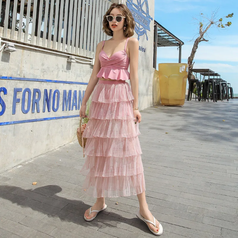 

Shui yuan New Style Bathing Suit Fashion Sexy Underwire-Split Type Boxer Long Skirts Three-piece Set Bathing Suit 99939