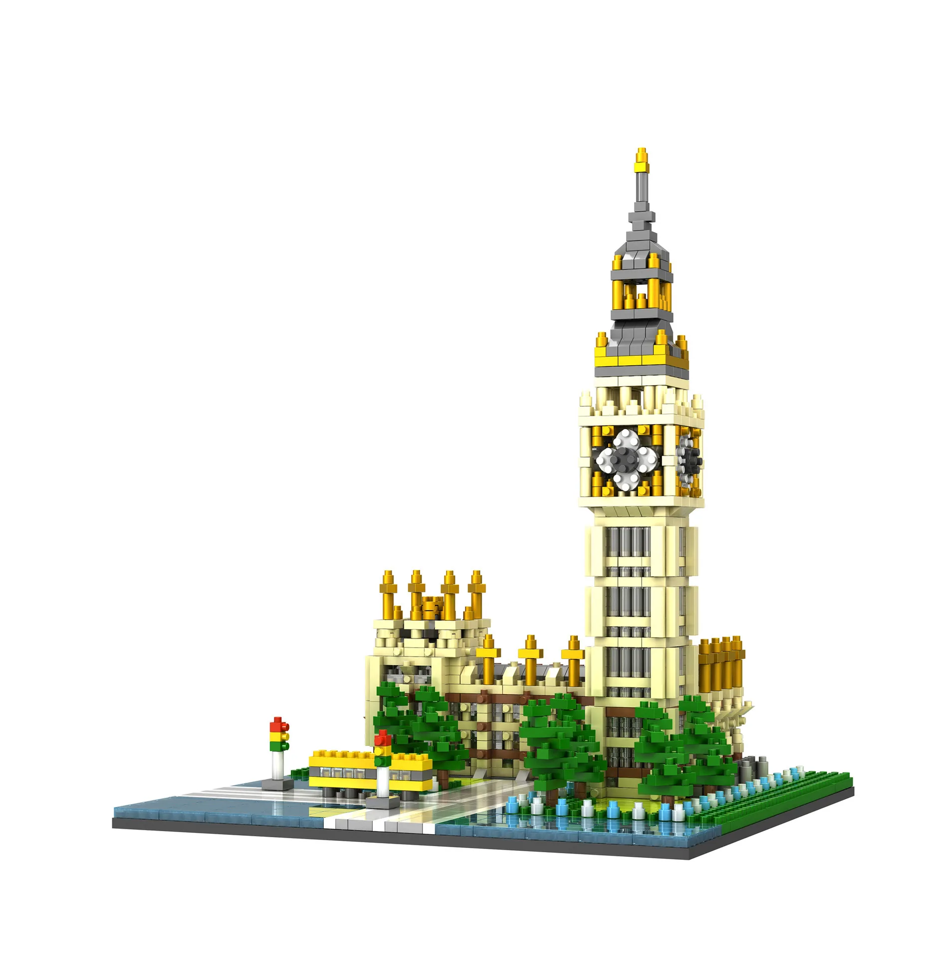 Всемирно известная архитектура Биг Бен nanobrick Elizabeth Tower Лондон Англия Великобритания микро алмаз строительный блок модель игрушки для подарков
