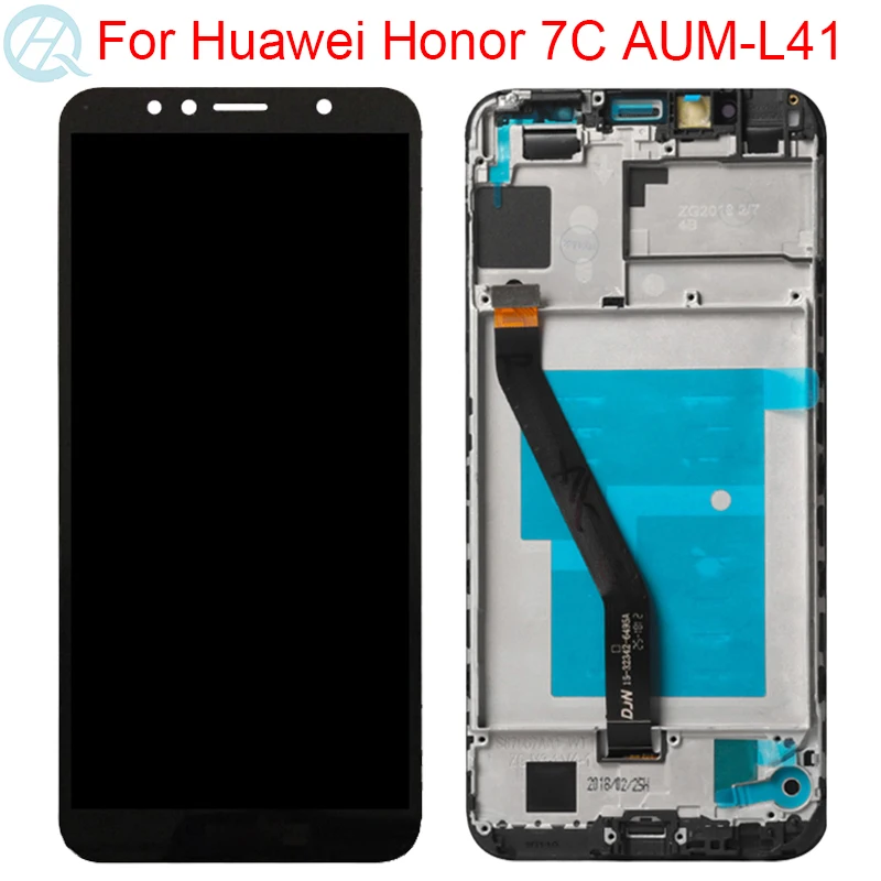 Оригинальный Honor 7c ЖК дисплей для Huawei 7C с рамкой AUM L41 L21 7A Pro сенсорным экраном в сборе|Экраны мобильных