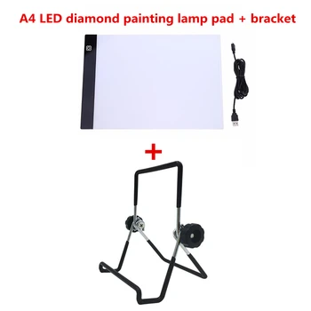 

A4 LED Light Pad for Diamond Painting, USB Powered Light Board Kit, Adjustable Brightness with Detachable Stand and Clips