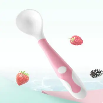 

Newborn Baby Feeding Spoon Plastic Training Rice Spoon Infant Cereal Food Supplement Feeder Tableware Tools