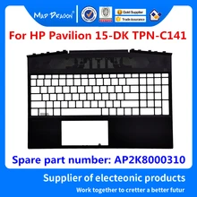 Ноутбук Упор для рук верхняя крышка верхний чехол черная клавиатура C оболочка для hp Pavilion 15-DK 15-dk0134TX TPN-C141 AP2K8000310