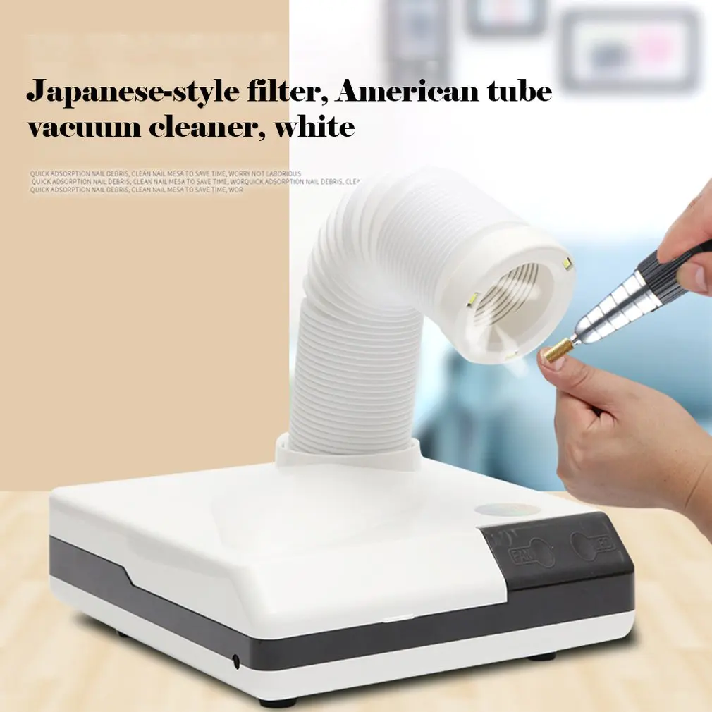 

Mini Nail Vacuum Cleaner Round Face With 40W High Power Filter Pull-Out Desktop Nail Cleaner Nail Dust Collector