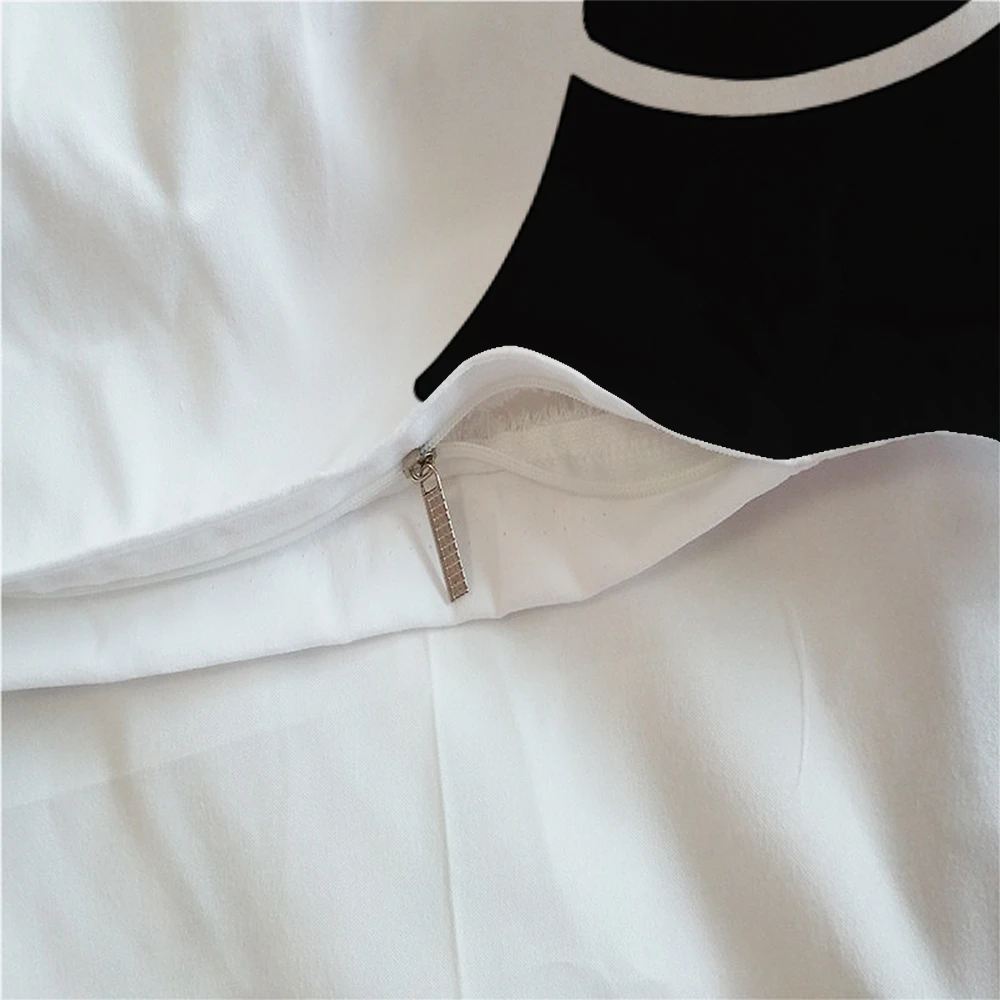 Черный Белый Кот домашний текстиль набор пододеяльников набор модного постельного белья один двойной King Размер для девочек мальчиков и взрослых дизайн