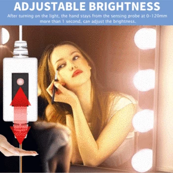 

CanLing 5V Hand Sweep LED Mirror Light USB Smart Sensor Dimmable Makeup Table Mirror Lamp Led Light Bedroom Vanity Light Bulb