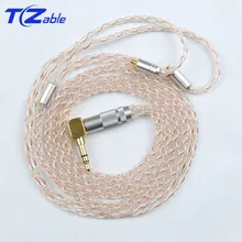For MMCX Earphone Upgrade Wire 90 Degree Stereo 3 5MM Jack Adaptor HiFi Audio Connector Cable Diy Headphones Cables