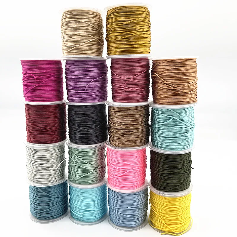 100 Meters 0.8mm Nylon Cord Thread Chinese Knot Macrame Cord Bracelet Braided String DIY Beading Thread nylon cord macrame cord