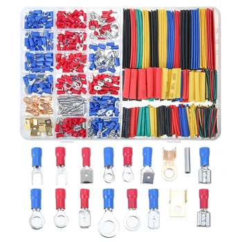 

678Pcs Mixed Heat Shrink Connect Terminals Waterproof Solder Sleeve Tube Terminal Multi-function Stripper Crimping Plier