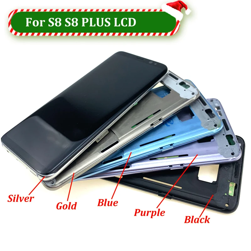 1 шт. для samsung S8 lcd для samsung S8 G950 G950U G950F S8 Plus G955 G955F дисплей с сенсорным экраном дигитайзер в сборе с рамкой