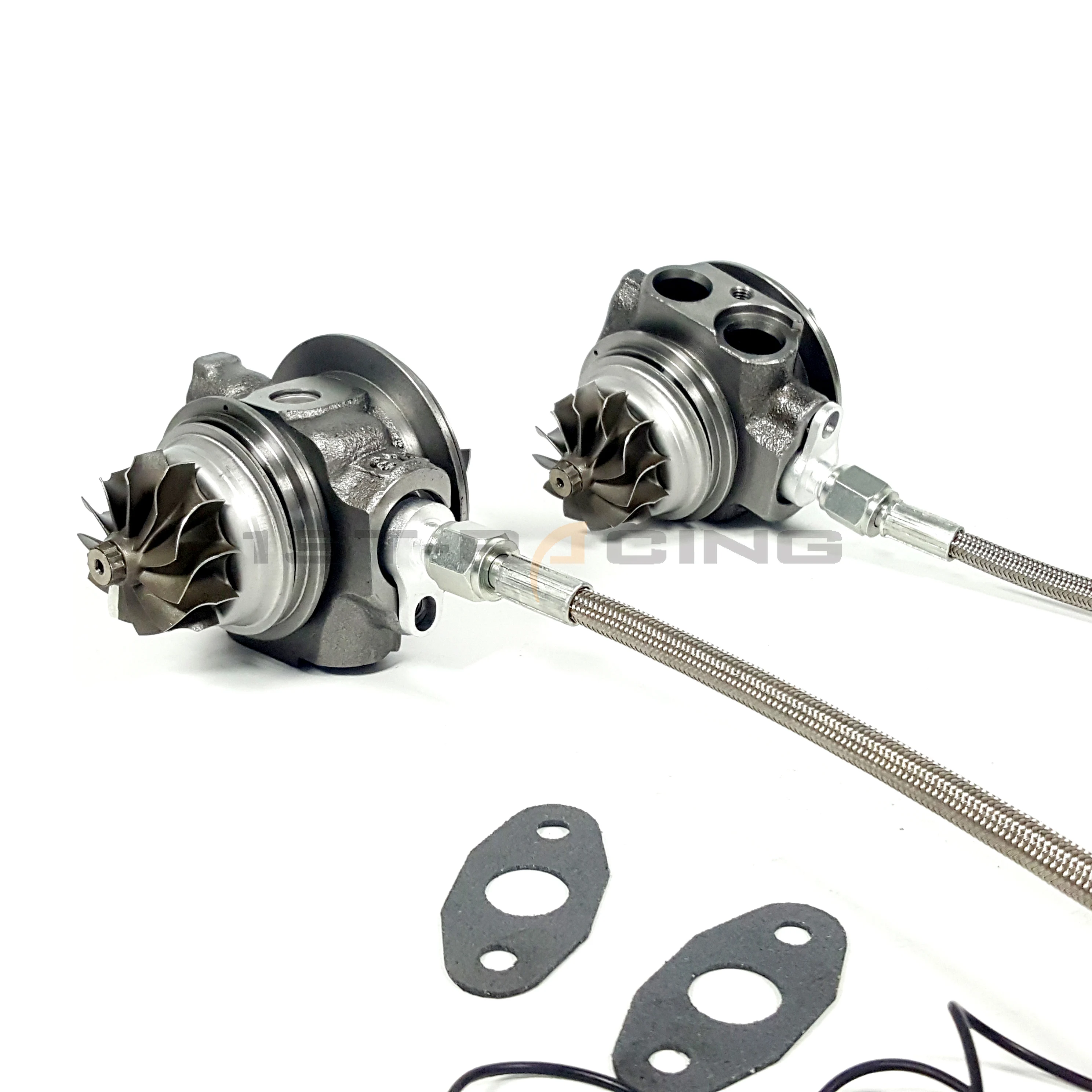 Twin Turbo Cartridge Core Chra & Oil Feed Line Kit Per Bmw N54B30 135I 335I 335Xi 535I 3.0L Dal 2006 Al 2011