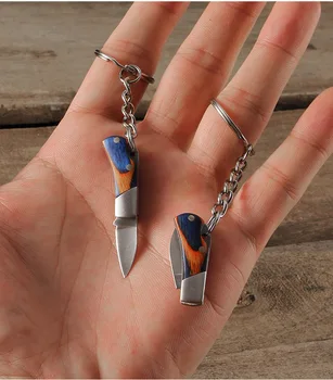 

Stainless steel unboxing mini knife sharp portable folding small blade portable keychain small hanging outdoor camping knife