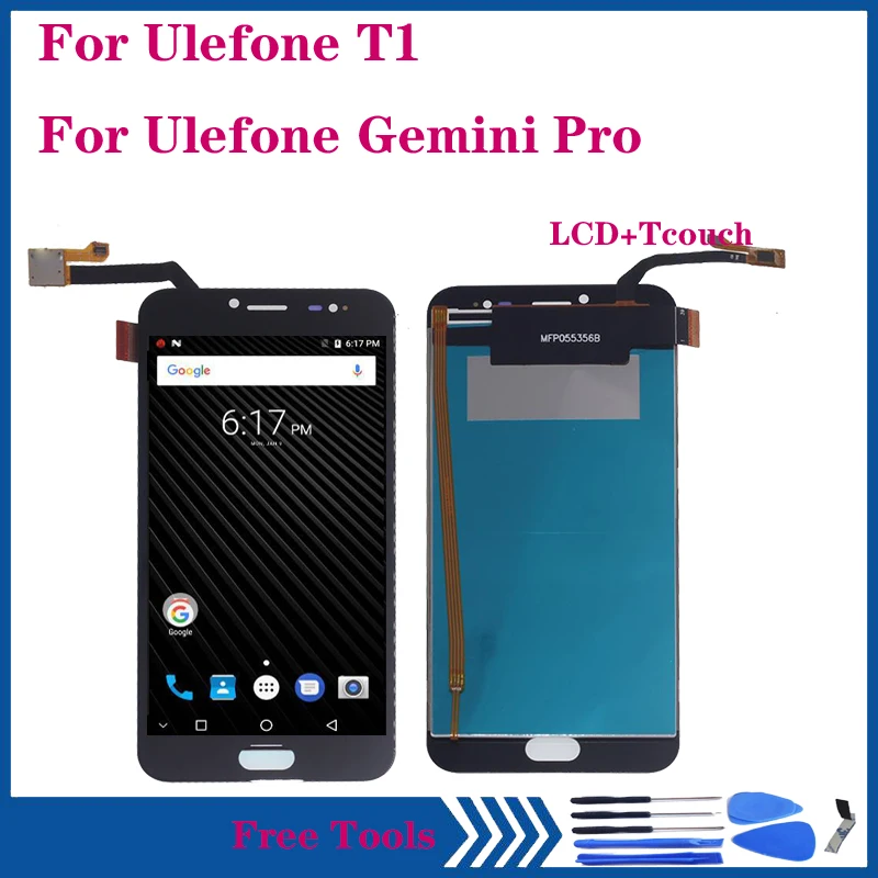 

NEW Display For Ulefone T1 LCD Display Touch Screen Digitizer Assembly for ulefone Gemini pro Repair Kit