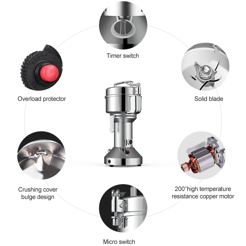 Электрический измельчитель кукурузы специи Hebals зерновые сухие продукты зерно