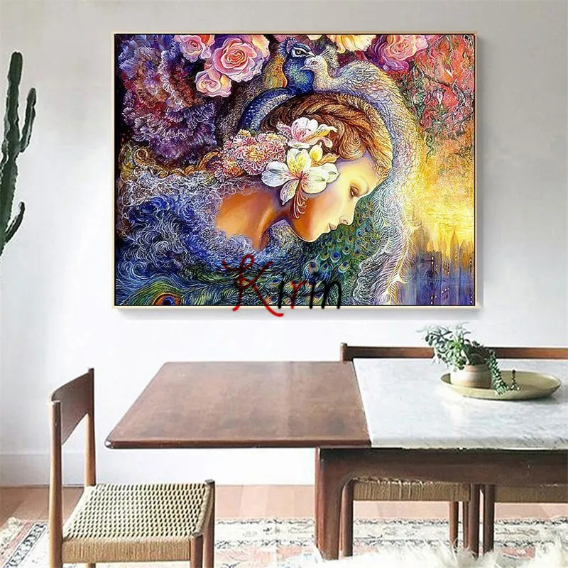 Full Square Diamond Mosaic Portrait Cross Stitch Painting Girl Home Decoration Embroidery Picture Beading | Дом и сад