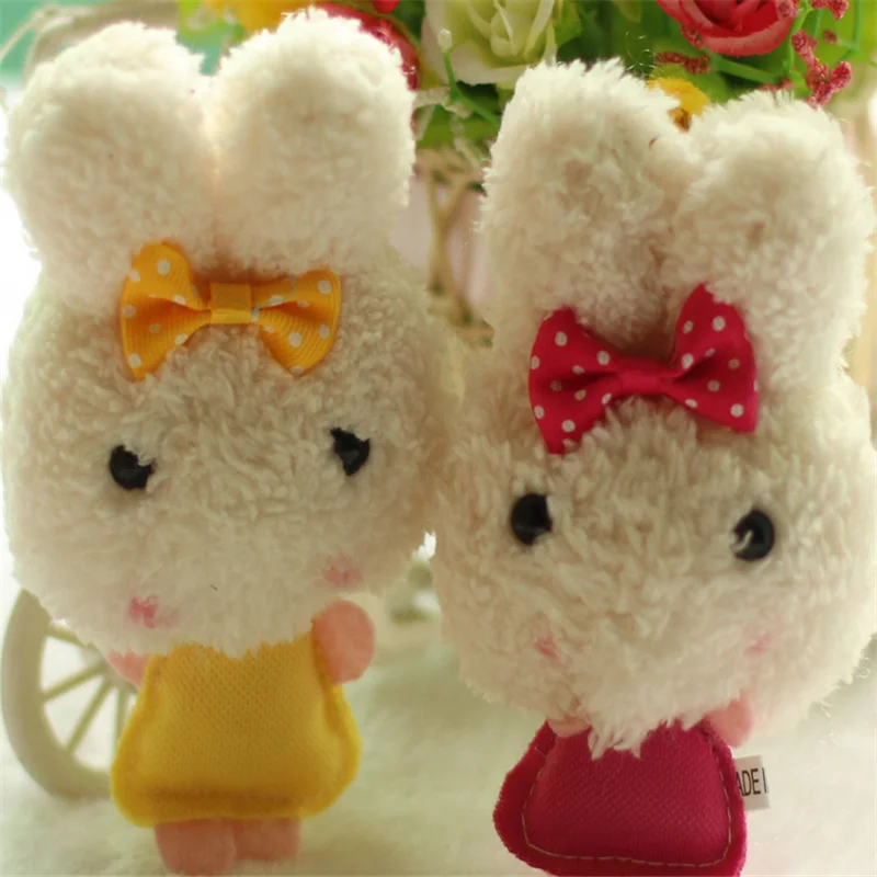 HANDANWEIRAN 1PCS cute 13cm rabbit plush toy PP cotton decorative pendant boys and girls holiday gift 5