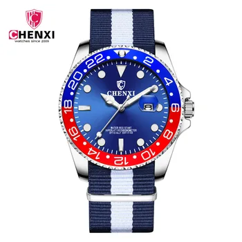 

Authentic Men's Fashion Nylon Strap Watches Top Brand Luxury Wristwatch For Male Clock Quartz Watch Waterproof Relogio A3534